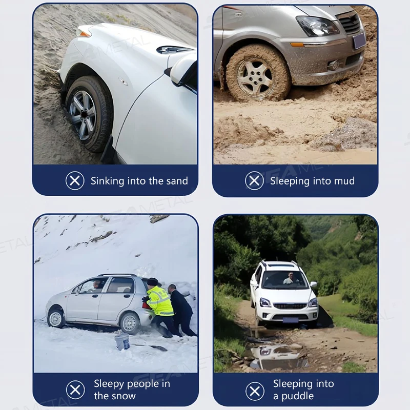 Car Tire Emergency Anti-skid Board Blalion Recovery Tracks Traction Mat Board Snow Chain Shovel Ramps Pad Off Road Accessories