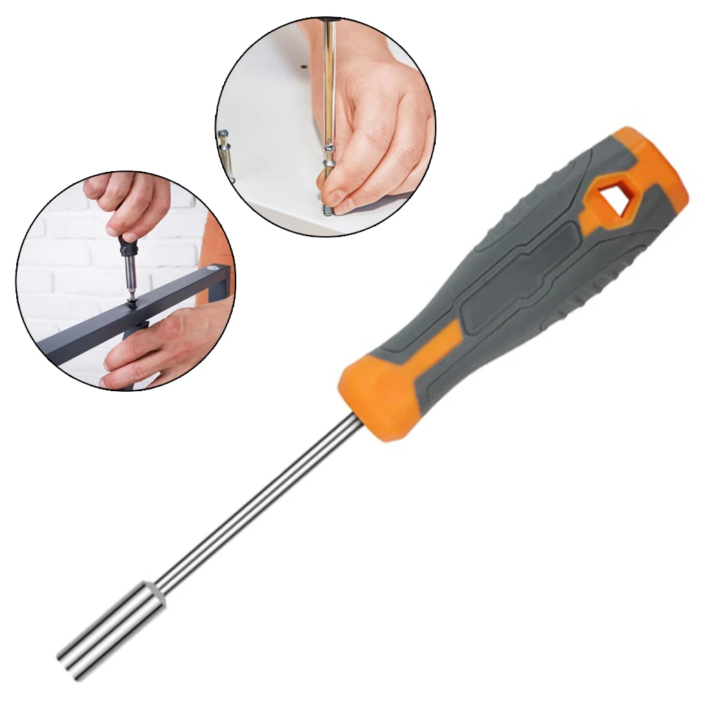 6.35mm Hex Adapter Screwdriver Handle, Magnetic Head Screwdriver Bit Holder, Multifunctional Magnetic Bit