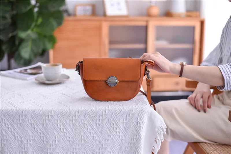 Pndme Mode Vintage Designer Echt leder Frauen Diagonale Tasche lässig handgemachte Luxus echte Rindsleder weibliche kleine Umhängetasche – Detail 16