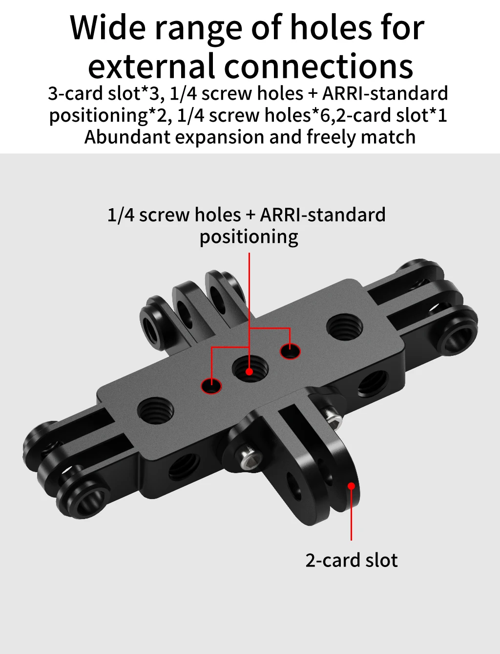 3-Position Licht Stand Halterung Handy Halter Stativ 1/4 Verlängerung Halterung für Gopro Action 5Pro Mic Füllen Licht live-Übertragung – Detail 7
