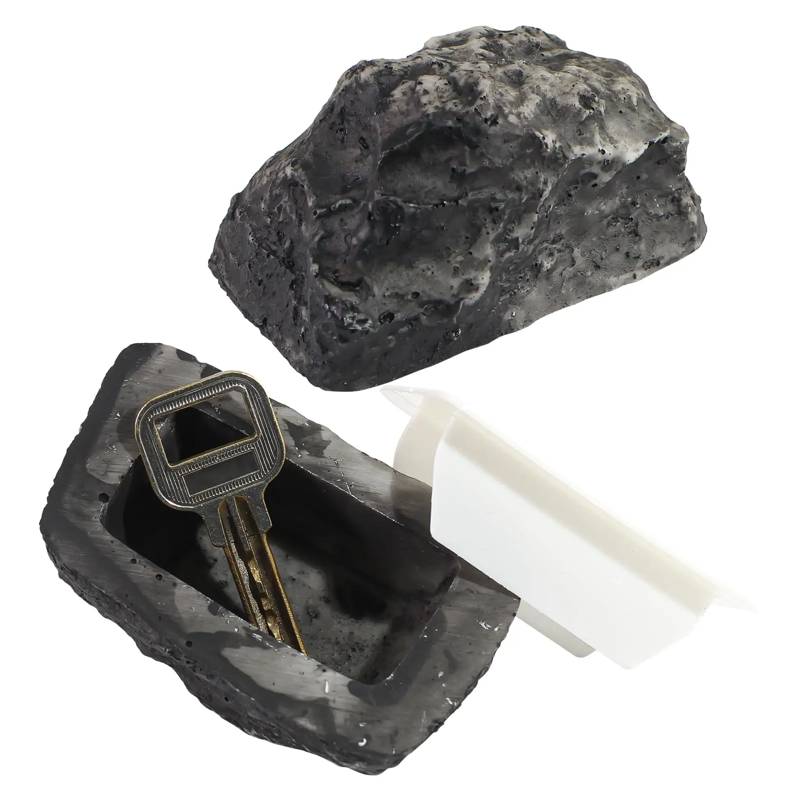 Fake Rock Key Hider Stone Key Box Simulation Stone Weatherproof Outdoor Courtyard Hidden Door Box For Home Spare Safe