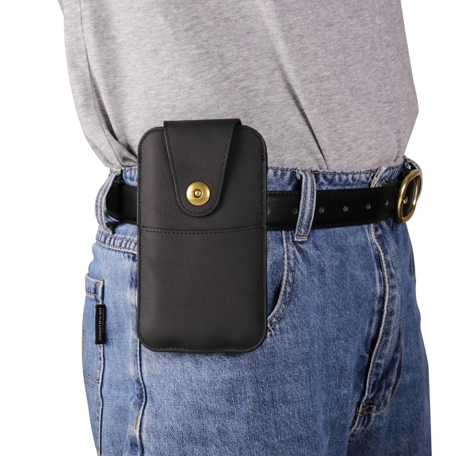 Premium Genuine Leather Belt Clip Pouch Holster