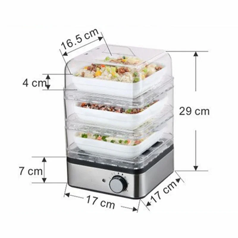 Egg Steamer KY-301 Three Layers Of Steamer Can Cook 24 Eggs At a Time Electric Can Steam Corn At a Fixed Time