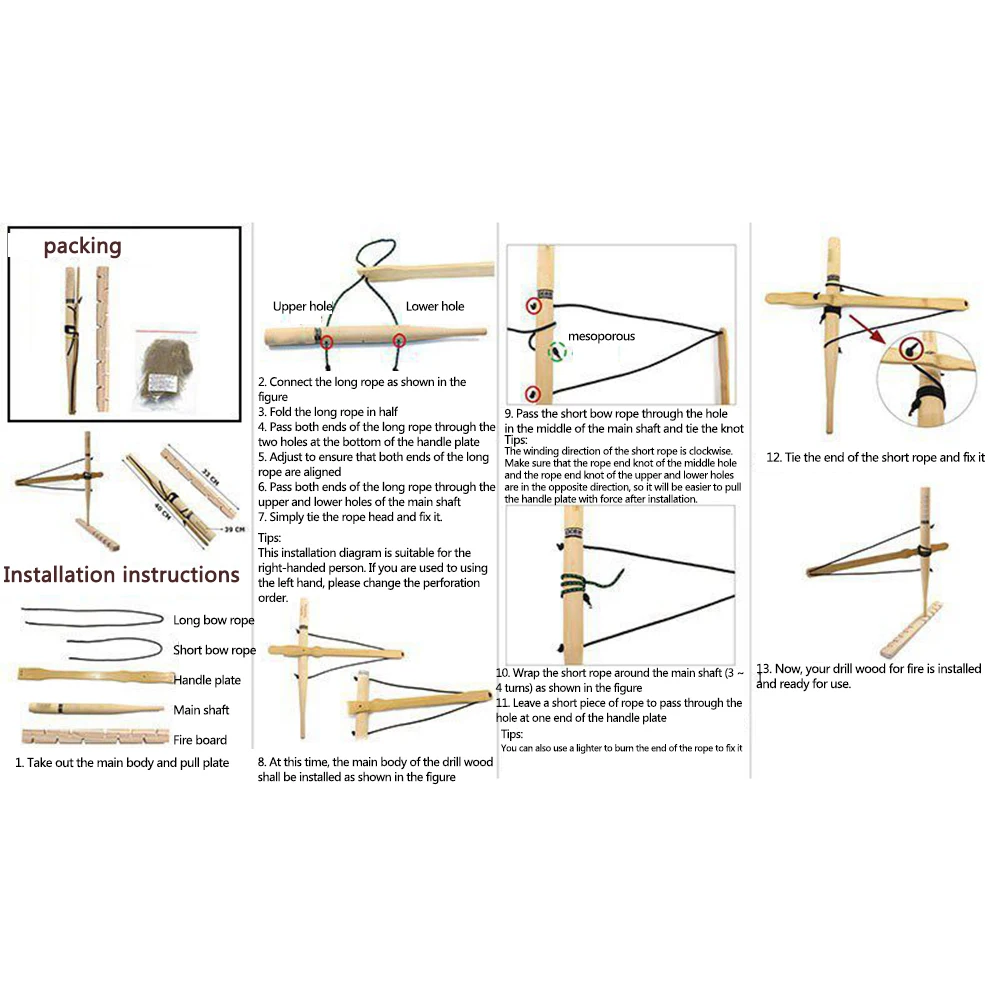 Primitive Fire Bow Drill Kit 5