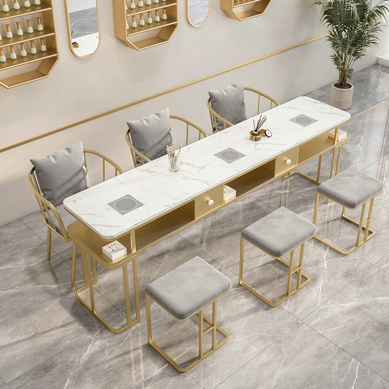 Cleaner Manicure Nail Table Beauty Modern Luxury Professional Nail Table Dressing Makeup Tavolo Manicure Salon Furniture Bl50Nt