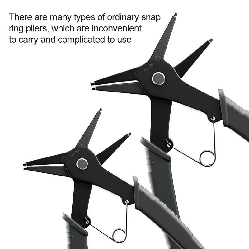 2 in 1 Circlip Pliers For Internal External Card Retaining Multifunctional Professional Hand Tool Hardware Repair Tool
