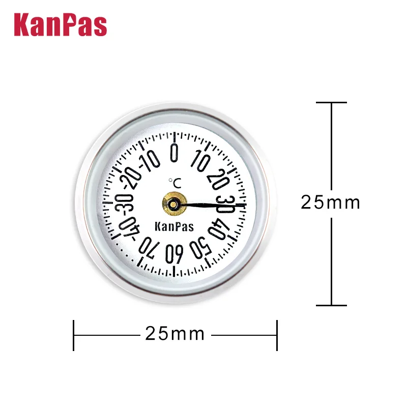 Mini Thermometer Mechanical No Battery Analog 58mm Car Temperature Gauge  with Double-sided Sticker - AliExpress