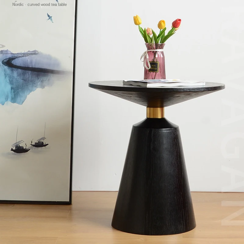 

Modern Solid Wood Small Round Table Coffee Table Living Room Furniture Side Dining Tables Negotiation Table Coffee Table New