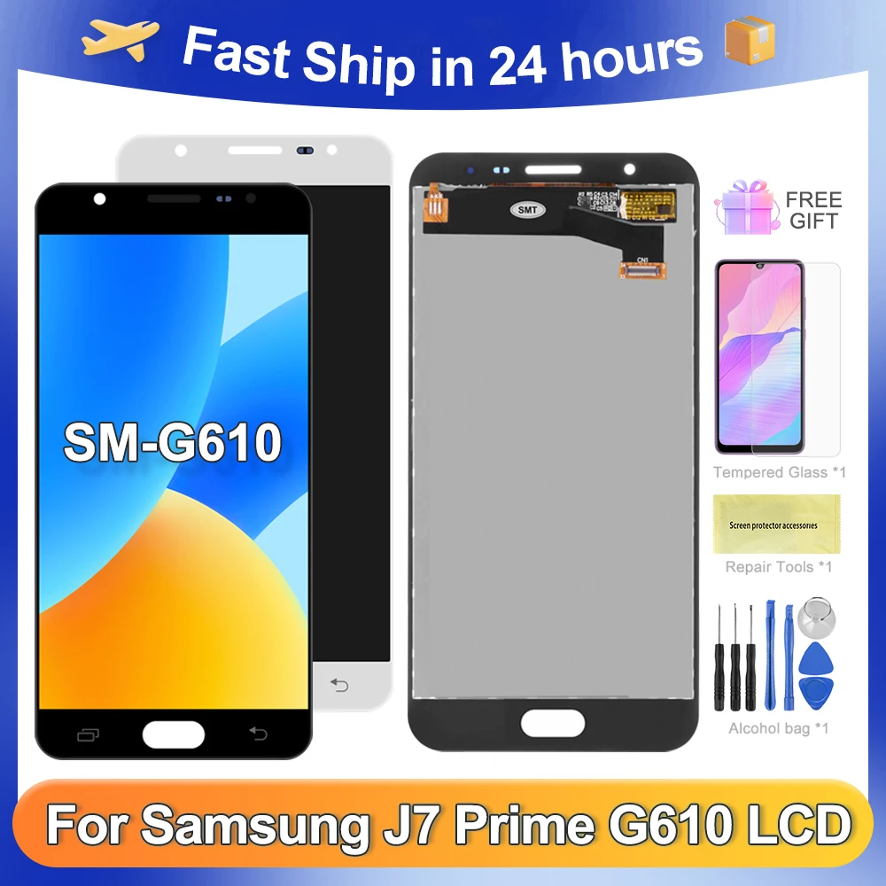 

ЖК-дисплей J7 Prime 5,5 ''для Samsung G610 G610F G610Y G610M G610, сменный сенсорный экран с цифровым преобразователем в сборе
