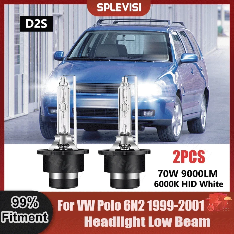 

SPLEVISI D2S 9V-16V 9000LM High Intensity Discharge Lamp Xenon Light Bulbs 9V-16V 70W 9000LM For VW Polo 6N2 1999 2000 2001