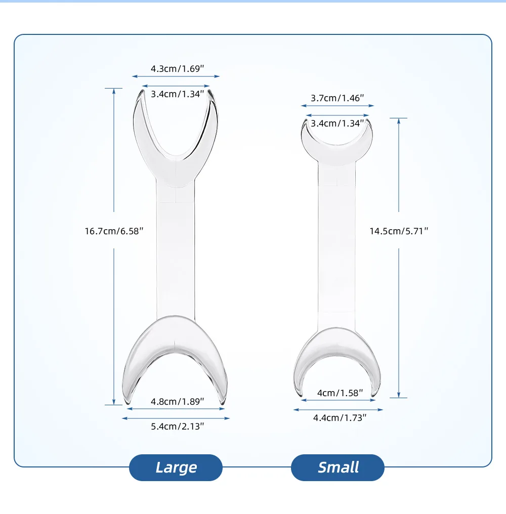 4PCS AZDENT Dental T-Form Retractor Wange Lip Retractors Kieferorthopädische Zähne Mund Opener Doppel Kopf Kleine Große zahnmedizin Werkzeug – Detail 13