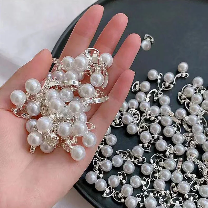 30 Stücke Mini 1 cm Weiße Perle Imitation Haarspangen Für Mädchen Kopfbedeckungen Kleine Krallen Haarschmuck Kinder Kinder Frauen Schmuck Geschenke