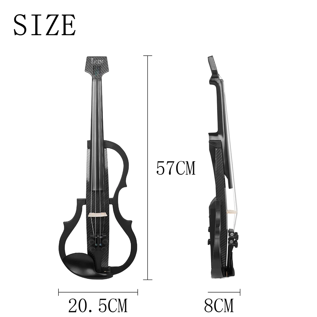 IRIN AU-10 4/4 Electric Violin Silent Smart Technology Carbon Fiber Professional Advanced Electric Violin Shoulder Headphones