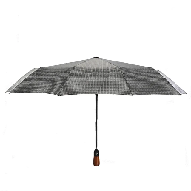 Teljesen Automatikus Rácsos Esernyő, Háromszoros Növeli A Megerősítő Szélrezisztens Esőt Vagy Ragyog Kettős Felhasználású Esernyő - Image 5
