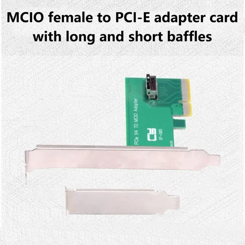 920L PCIE Card 5.0 4X to MCIO Female Host Adapter for PCIe SSDs Adapter Card with Long Brackets for Desktop Accessories