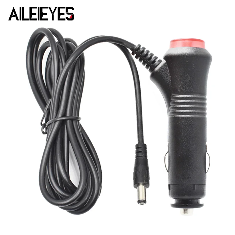 

12V/24V Car Charger with Switch Cigarette Lighter Power Cable Adapter Male Plug For Truck Monitor LED Strip Light DC 5.5x2.1mm