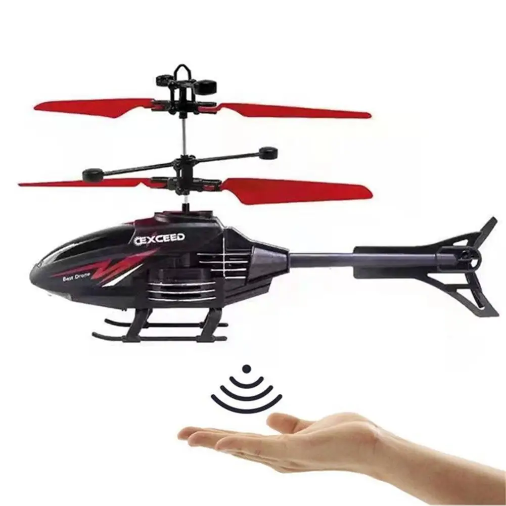 Helicóptero de Control remoto de 2 canales para niños, juguetes voladores, Avión de suspensión de inducción, regalos de carga - Imagen 2
