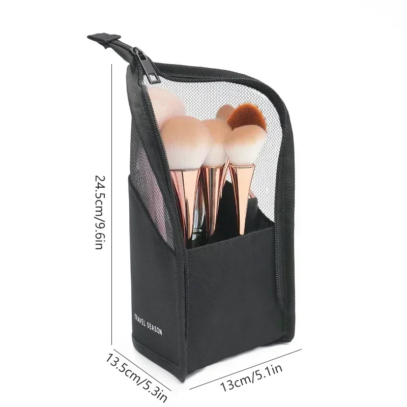3er-Set Netz-Make-up-Taschen Mit Reißverschluss – Transparent, Praktisch Für Pinsel & Kleinkram