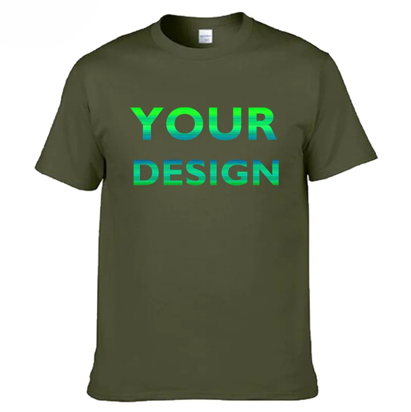 Custom Personalized Logo and Text Short-Sleeved T-Shirts