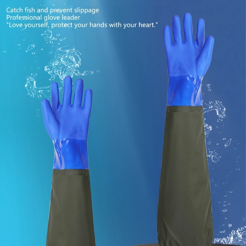 Long lasting Long Waterproof Rubber Gloves Pond Gloves Resistant Gloves for Dishwashing, Vehicle Cleaning Dropshipping 2