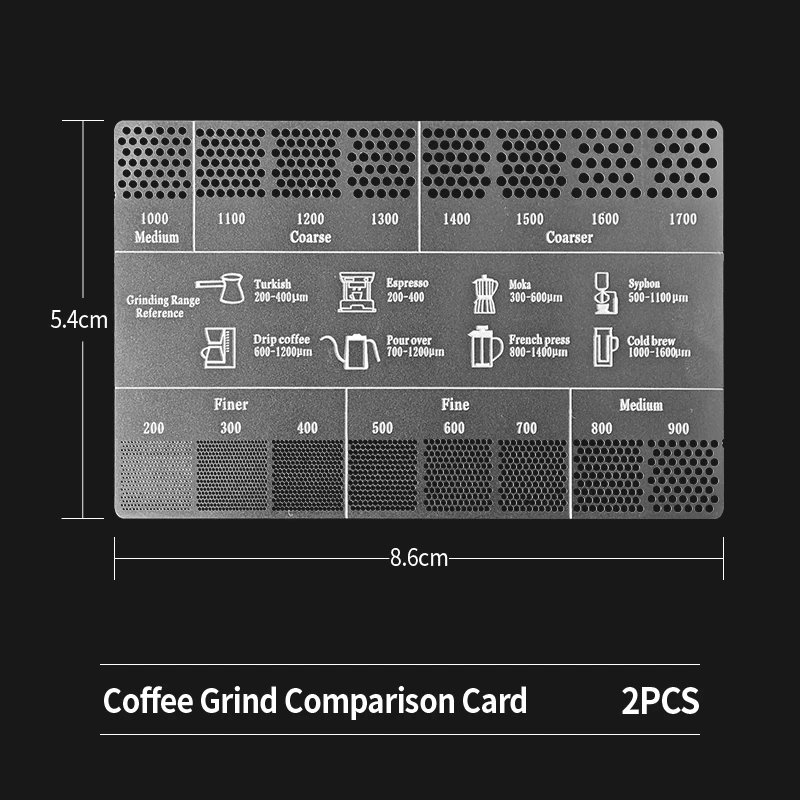 بطاقة مقارنة حجم طحن القهوة الاحترافية من الفولاذ...