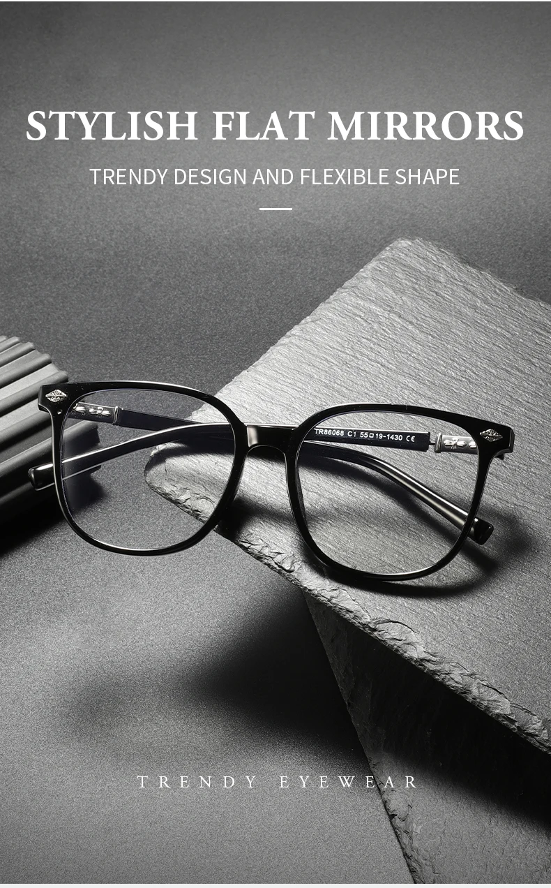 Modische, quadratische Trend-Anti-Blaulicht-Brille, mehrfarbig, Unisex, mehrfarbig, optional, für den täglichen Pendelverkehr, Büro-Dekorationsbrille – Detail 3