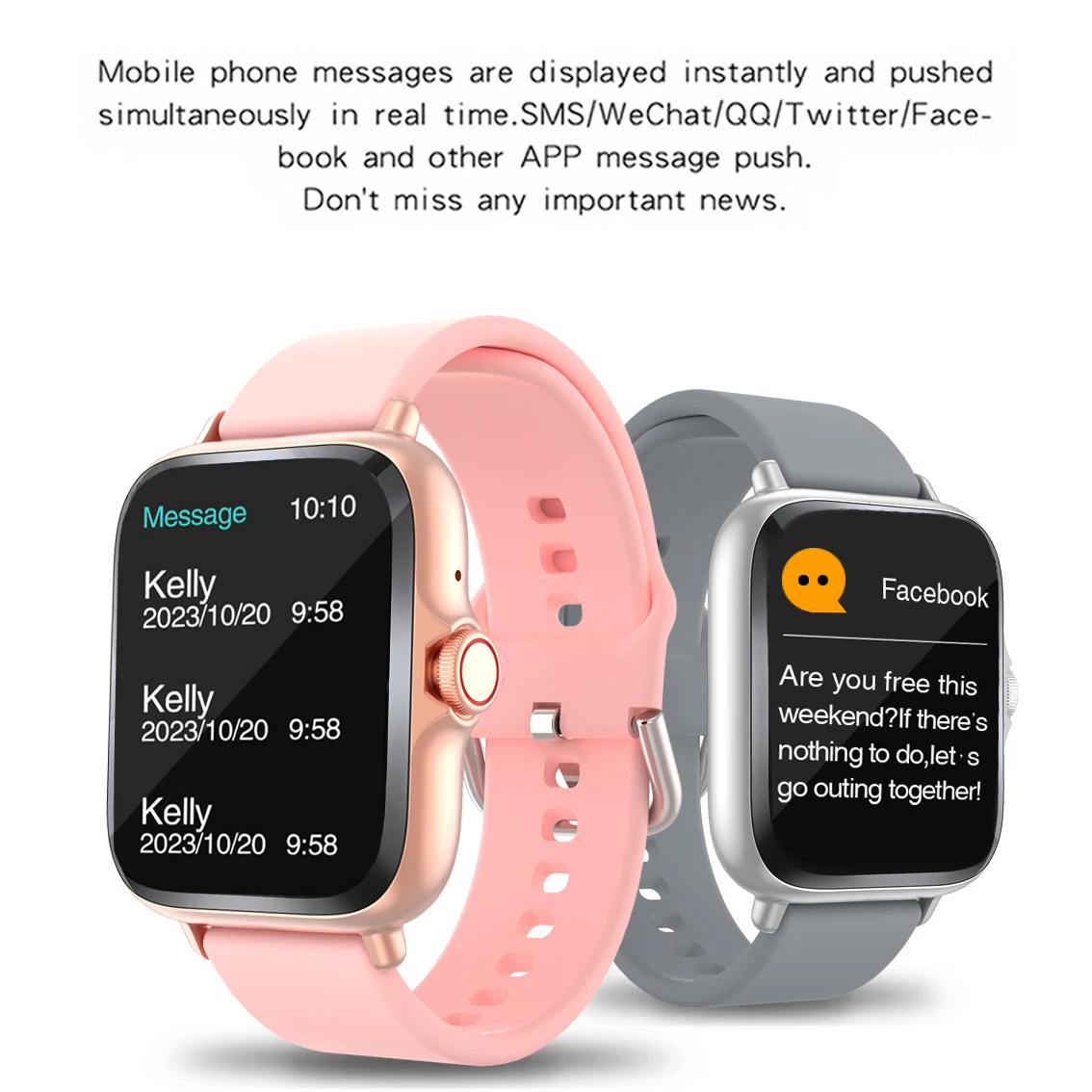 Waterproof Smart Watch, 1.99'' Full Touch Screen Display With Message, Answer Make Call Smartwatch Heart Rate Sleep Monitoring, 4