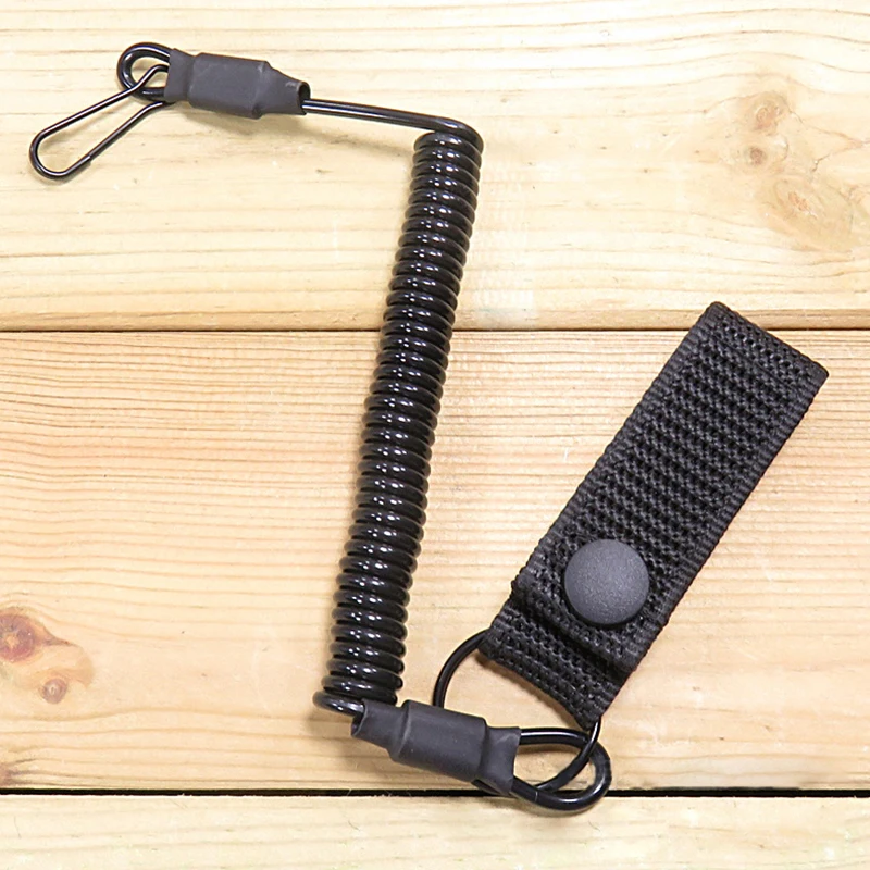 

New Anti-lost Elastic Lanyard Rope Military Spring Safety Strap Tactical Gun