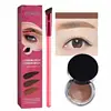 Waterproof Eyebrow Pomade And Brush Kit 4D Multifunction Eyebrow Brush Realistic Eyebrow Brush Square Eyebrow Makeup Brush 1