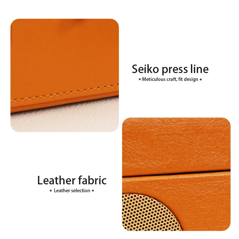 Fashion Leather highly integrated lossless CD player with built-in stereo speakers, portable rechargeable Bluetooth 5.0 USB