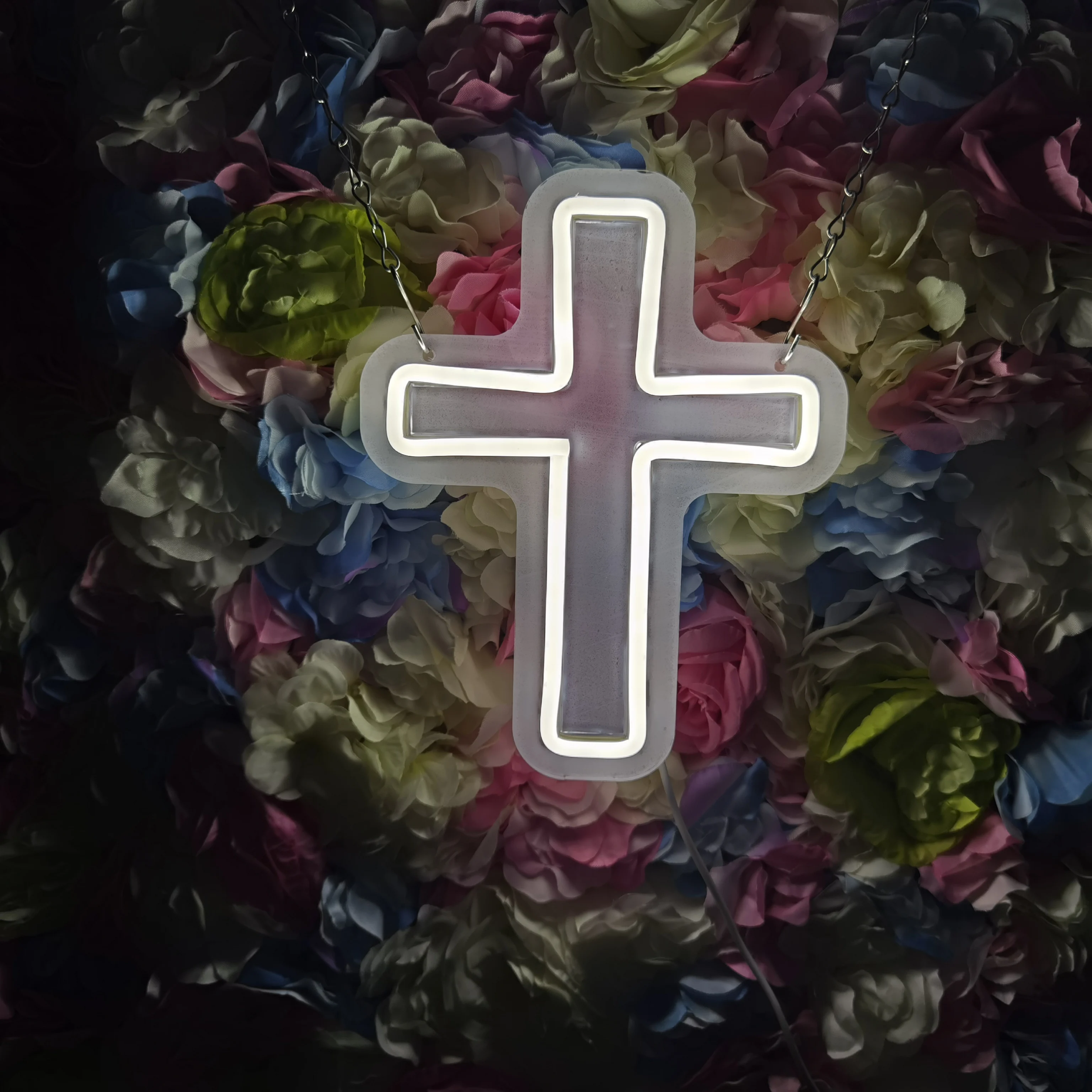 

Neon LED Cross Shape USB With Switch Wall Art Pendant Light For Holiday Bar Wedding Party Club Home Room Decor