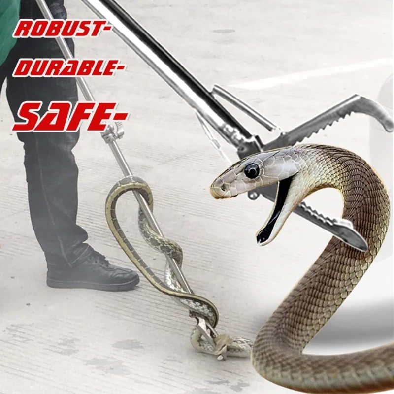 47-inch Snake Tong Snake Catcher Grabber Tool Reptile Catching Equipment Professional Collapsible Reptile Tong