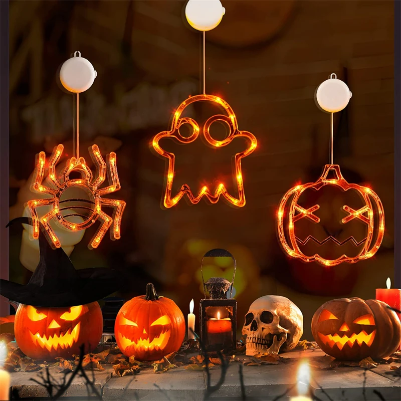 

Halloween Decoration LED Pumpkin Lantern Cute Ghost Spider Hanging Lamp Halloween Party Haunted House Home Decor Horror Props