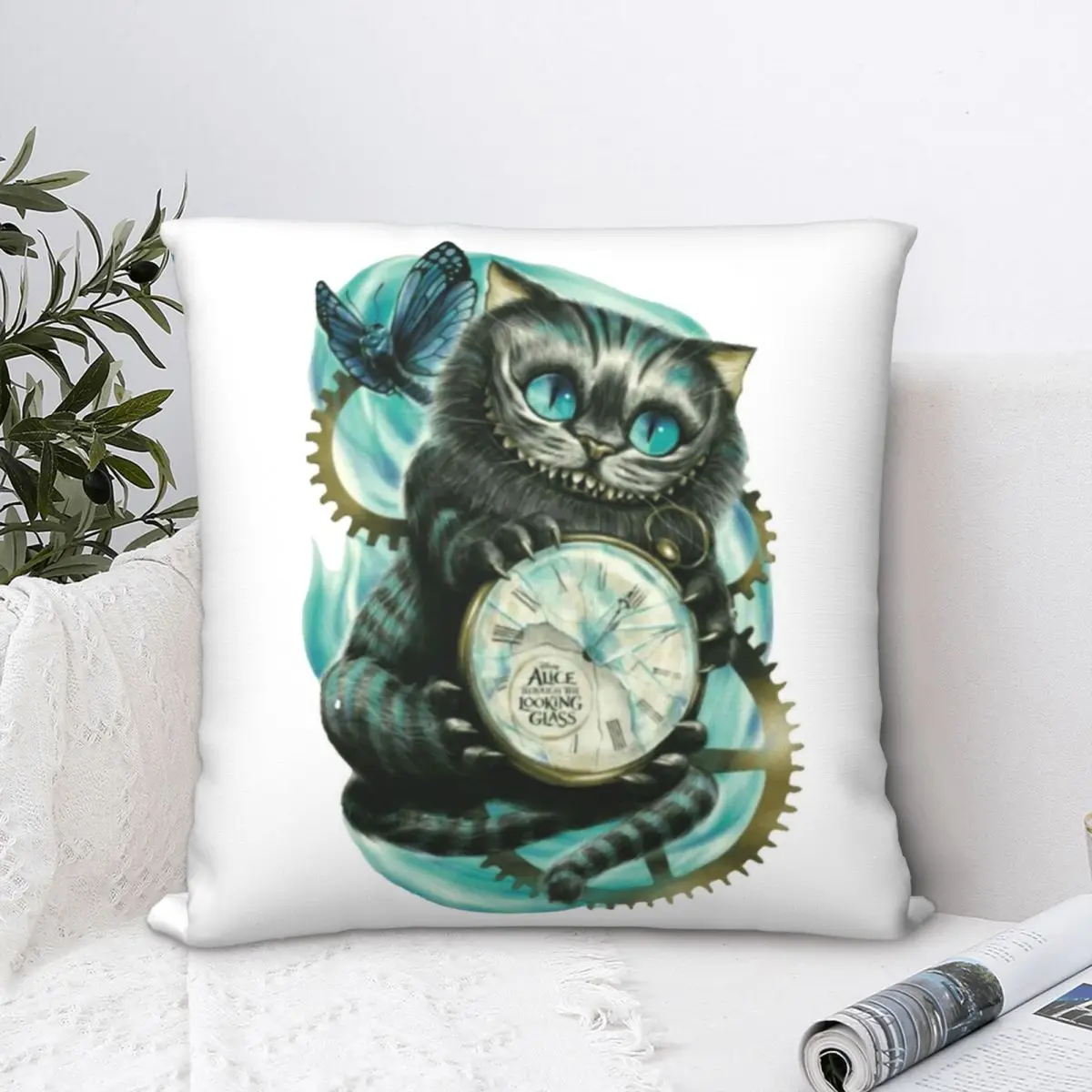 Cats Square Pillowcase Polyester Pillow Cover Velvet Cushion Zip Decorative Comfort Throw Pillow For Home Living Room