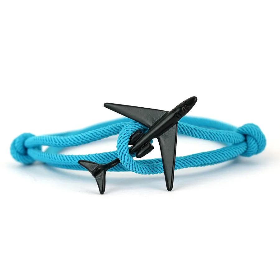 Noter Neue 5 Farben Doppelschicht Flugzeug Armband Männer Schiebe Einstellbar Grade A 3mm Dünne String Armband Pulseria hombre Zubehör – Detail 13