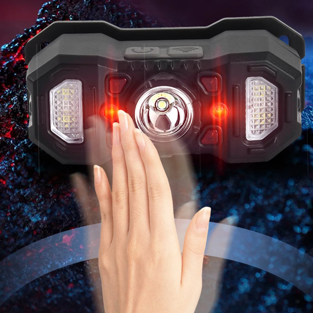 고휘도 USB 충전 휴대용 LED 헤드램프, IPX4 방수 LED 이마 손전등, 러닝 사이클링 낚시용
