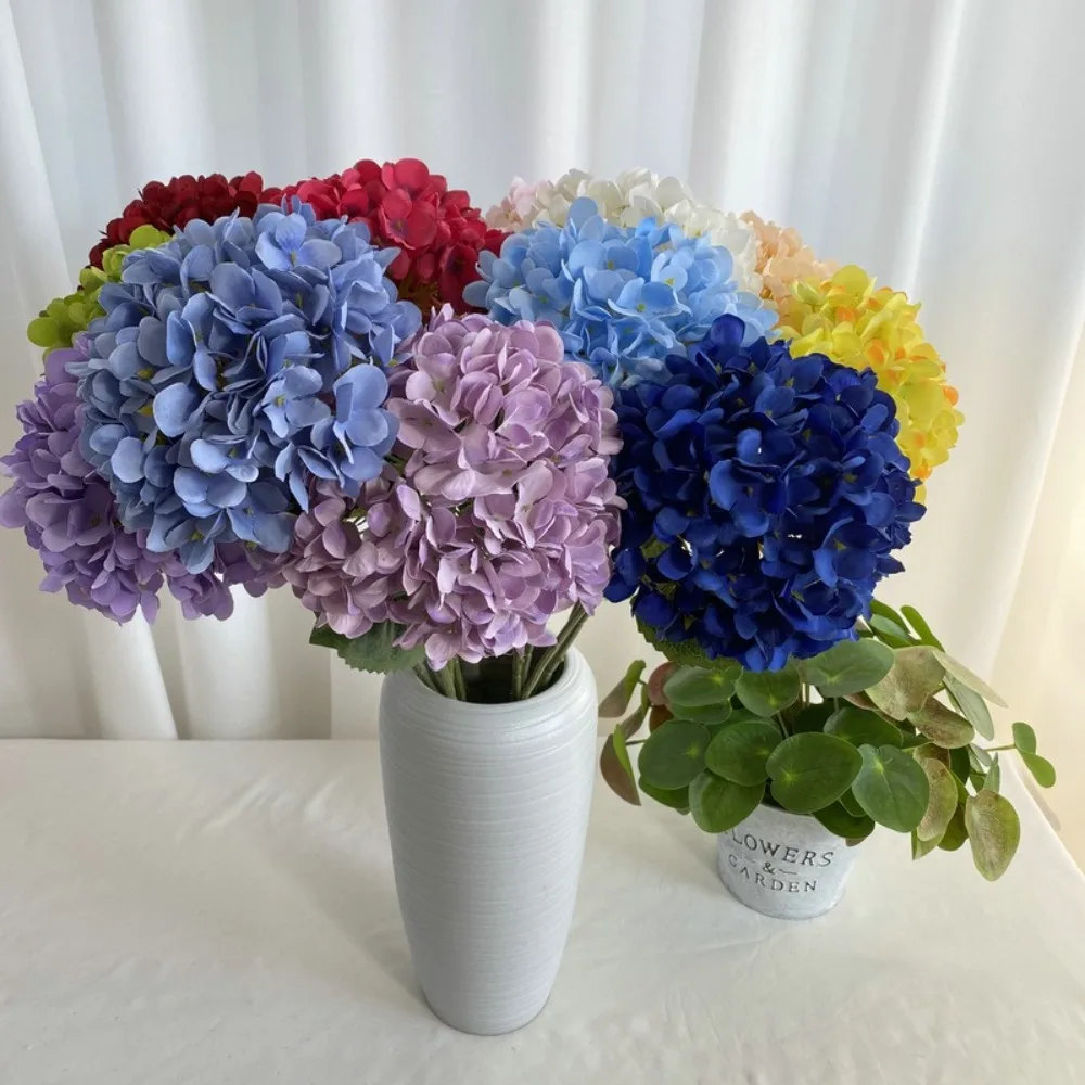 58CM Künstliche Hortensie aus Bürstenstoff DIY Brautstrauß Hortensien-Blumenarrangement Blumendekoration – Detail 4