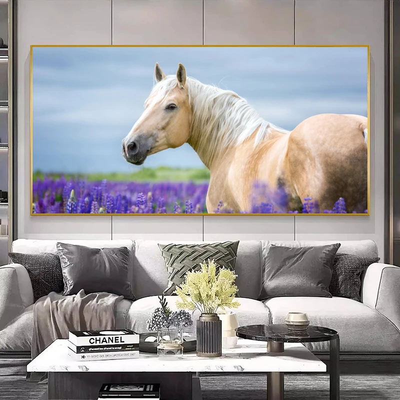 Pósteres de caballos de una pieza, impresiones en lienzo, pintura de animales, imágenes artísticas de pared para sala de estar, decoración moderna del hogar, Cuadro sin marco