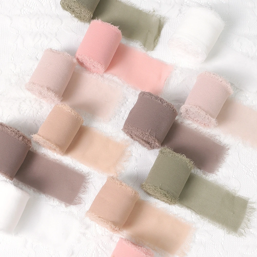5m/Roll Frayed Silk Ribbon Edged Wrinkle Chiffon Handmade Ripped Wedding Party Flower Bouquet Gift Packing Decorations DIY Craft 5m/Roll Frayed Silk Ribbon Edged Wrinkle Chiffon Handmade Ripped Wedding Party Flower Bouquet Gift Packing Decorations DIY Craft