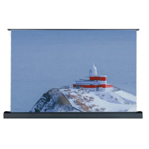 84-120 Inch Pet-Crystal Fabric Day And Night Use Motorized Floor Rising Projection Screen