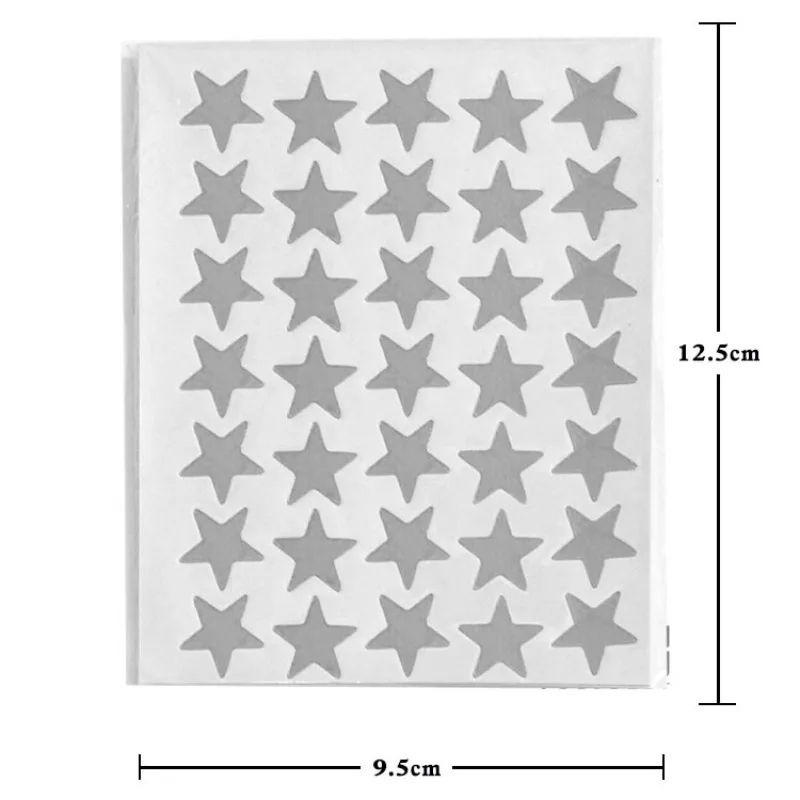 10 Sheets/pack 1.5cm Gold & Silver Star Reward Stickers Kids Durable Motivational Stickers for Teachers Parents