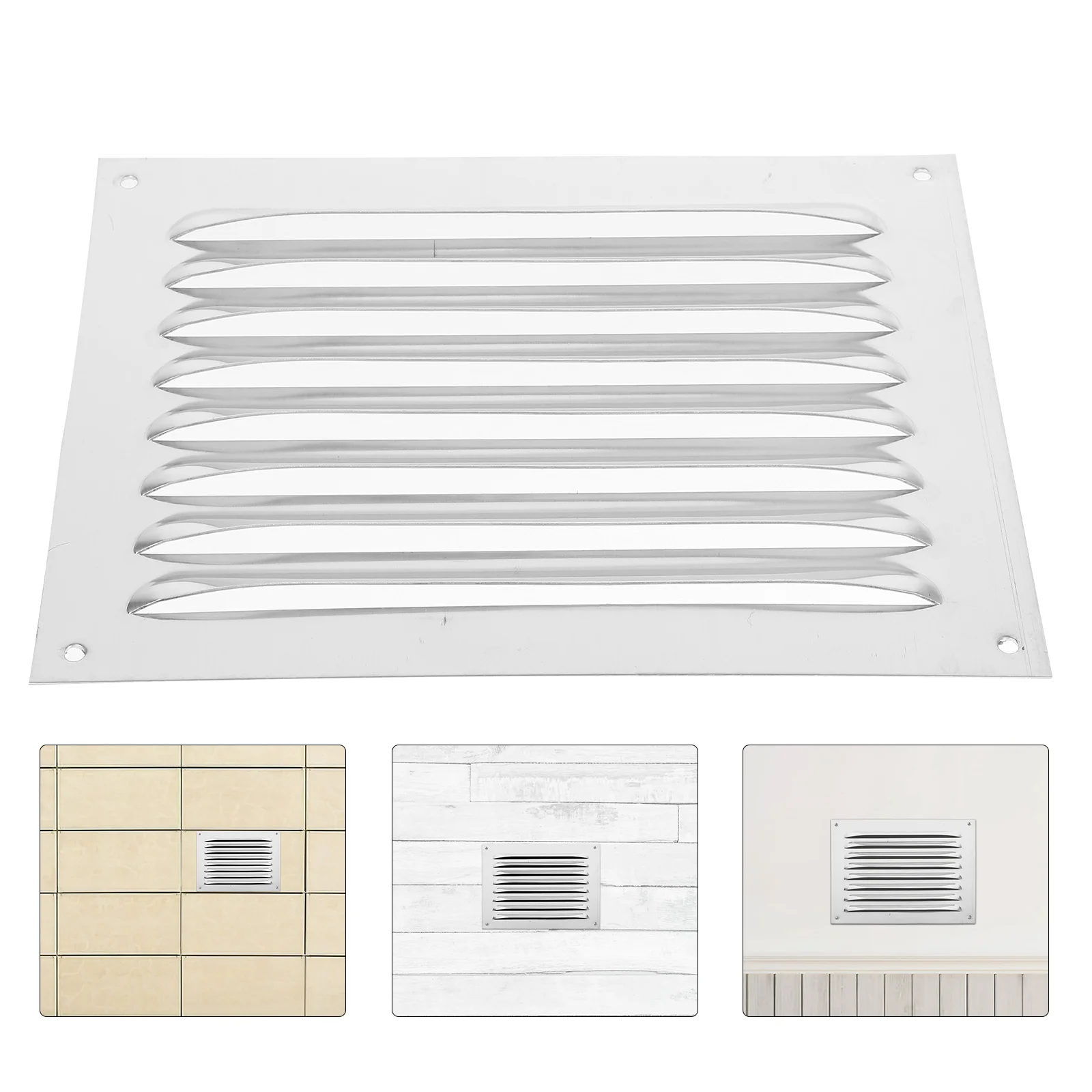 

Vent Cover for Home Louvered Grille Stainless Steel Air Return Square Duct Metal