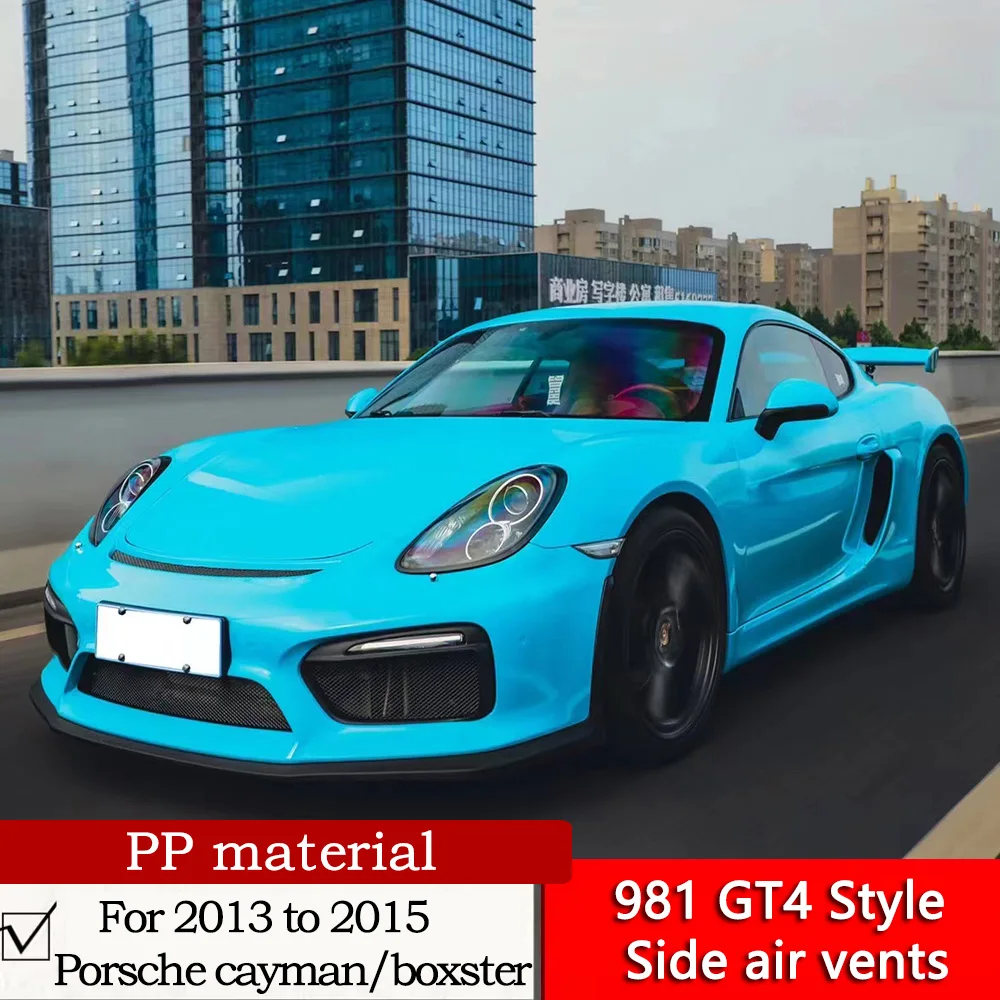 981 Gt4 Style Side Air Vents Per 2013 2014 2015 Porsche Cayman/Boxster Modifica Taiwan-An Primer Pp Materiale Lama Laterale