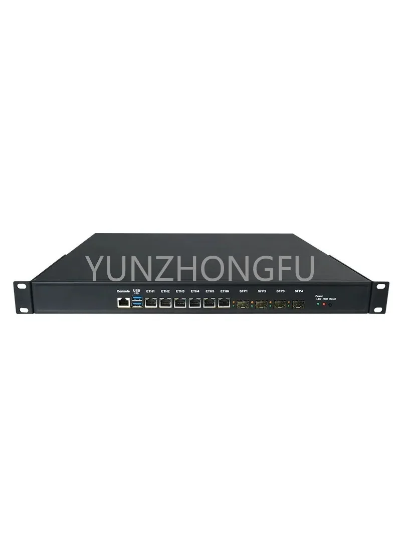 산업용 1U 섀시 방화벽 미니 PC, LGA1700 Alder Lake Cpu 12 세대 6 * lan 포트, 4 * SFP 10G H610/H670 칩셋 미니 PC