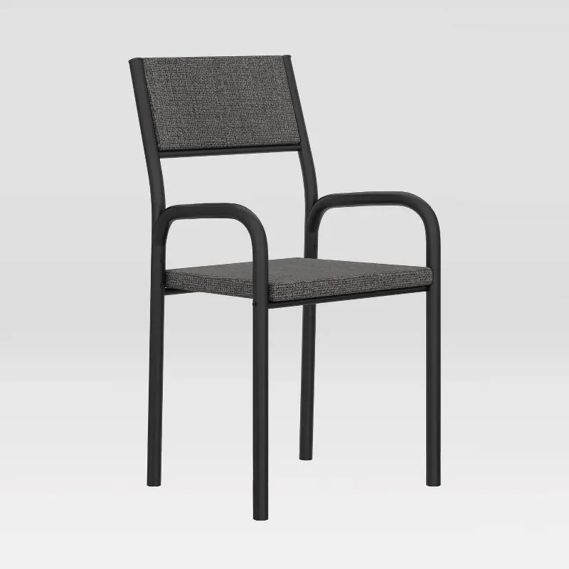 black mesh guest chair for reception or waiting areas Black Metal Frame Office Visiting Chair for Guest Areas