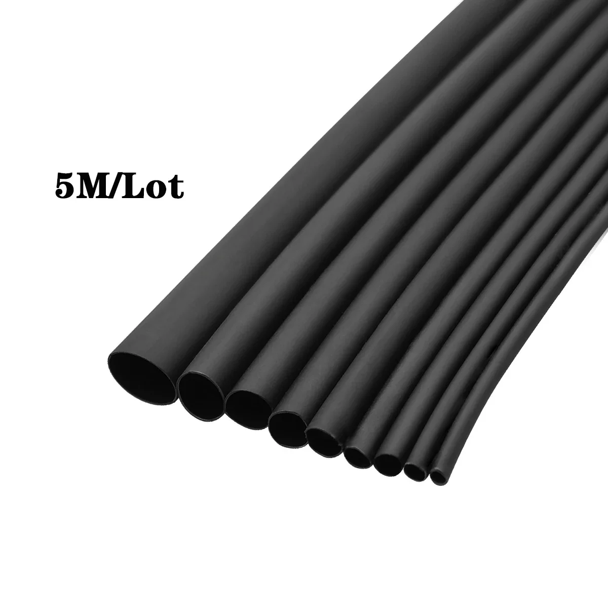 Heatshrink tubing tube sleeving wrap wire DIY connector repair 5 Meter 1 2 3 4 5 6mm diameter 2:1 black red green blue yellow