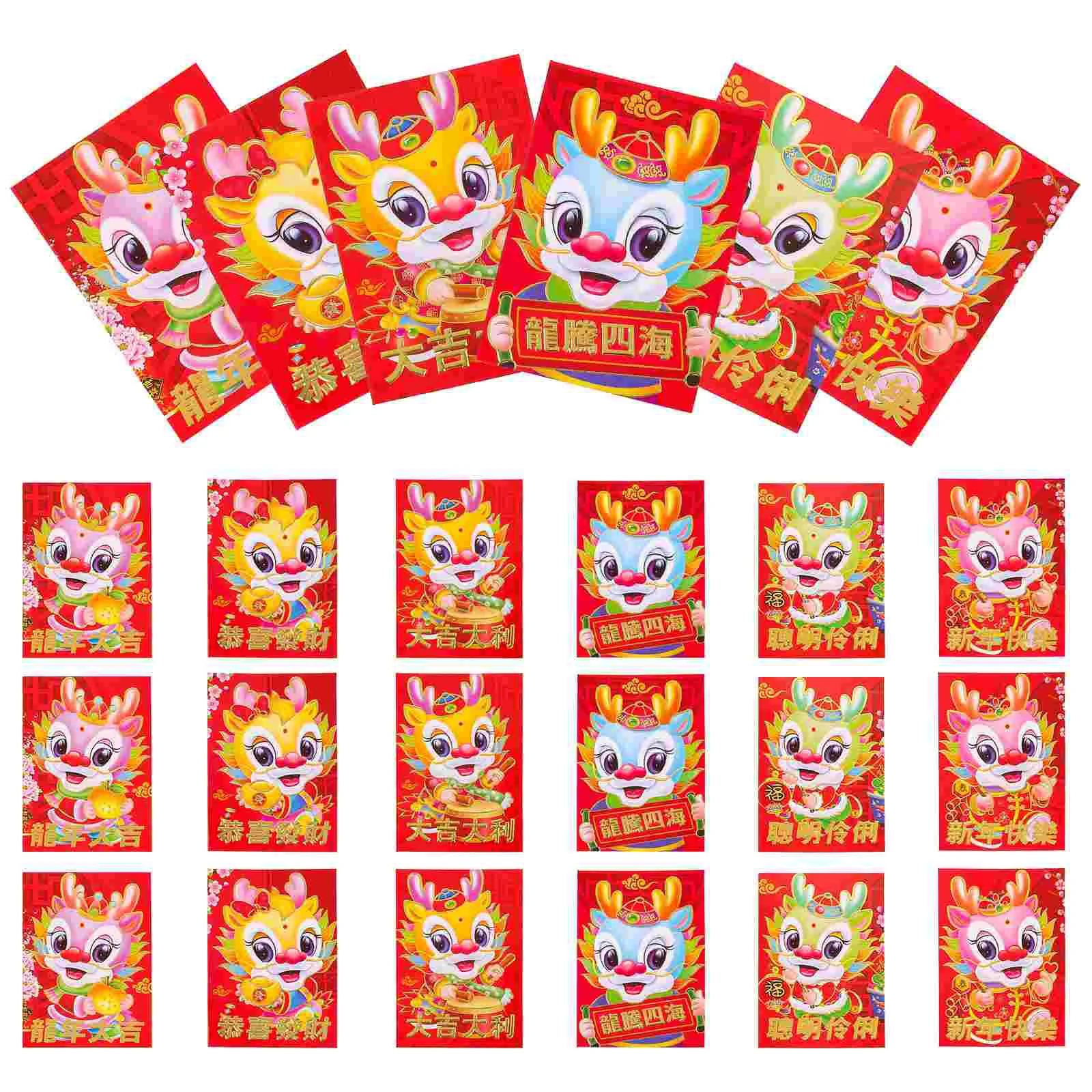

Chinese Dragon Red Envelope Cartoon Packet Money Envelopes Packets Spring Festival 2024 Bag Luck Year Pocket The Gift