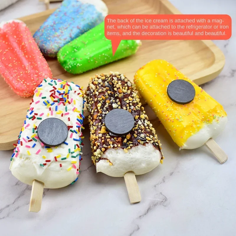 1pc/lot Simulation Ice Cream Fake Handmade Popsicle Model Photography Food Props Small Sweet Shop Decoration Ornaments Supplies food model,food photography props,fake food prank toys
