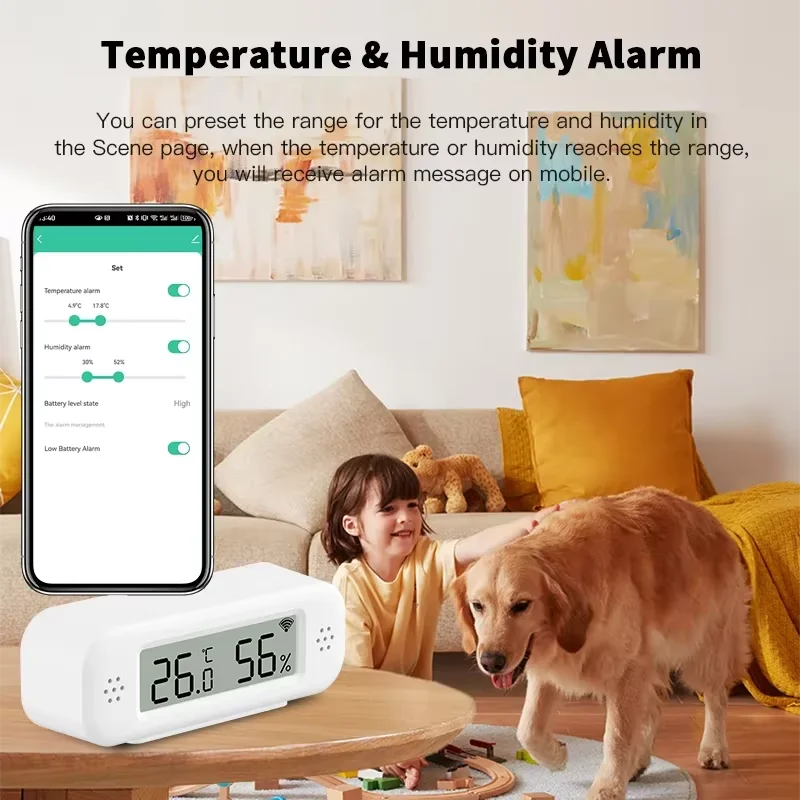Tuya Zigbee WiFi Humidity Temperature sensor For Smart Home Thermometer Hygrometer APP Remote Work with Alexa Google Assistant