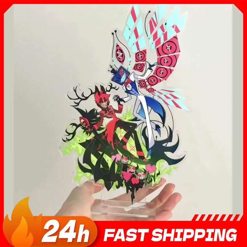 Figurine de danse douce et harmonieuse de Vox Love Alastor Acg, accessoire d'anime Hazbin de 3,93 pouces, figurine debout, plateau de danse, jouet Alastor